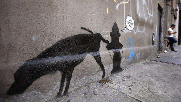 Banksy street art in New York