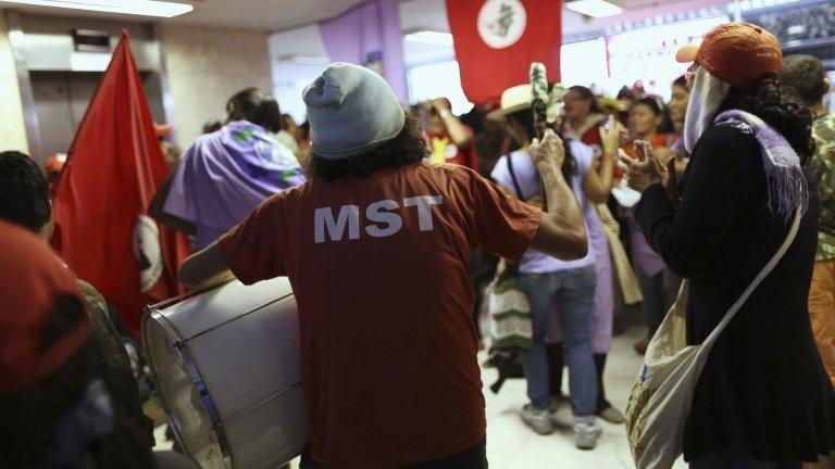 Movement of Landless Workers protest in Brazil