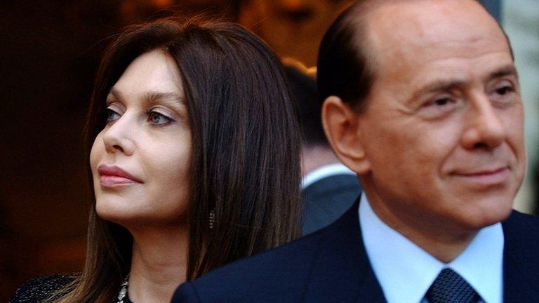 Silvio Berlusconi and Veronica Lario pictured in 2004