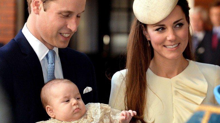 Duke and Duchess of Cambridge with Prince George