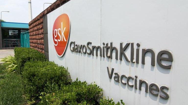 A GlaxoSmithKline signboard outside their facilities in Shanghai