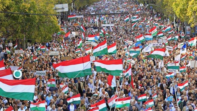 Pro-government rally in Budapest. 23 Oct 2013