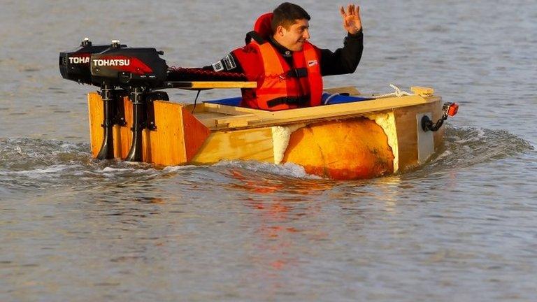 Pumpkin boat