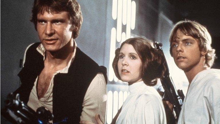 Harrison Ford, Carrie Fisher, and Mark Hamill