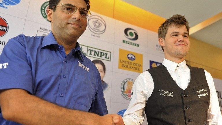 Vishwanathan Anand and Magnus Carlsen - 7 November