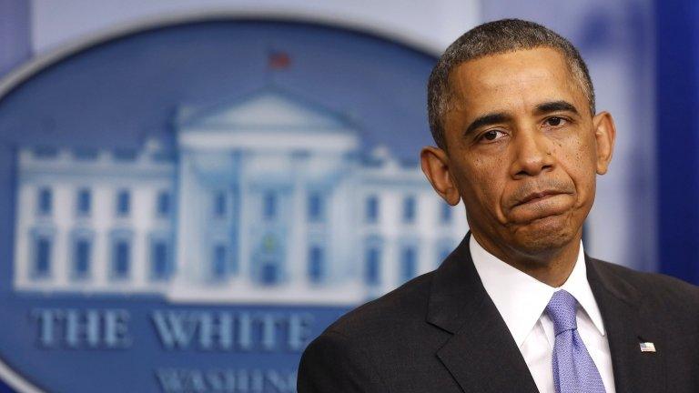 US President Barack Obama appeared at the White House in Washington on 14 November 2013