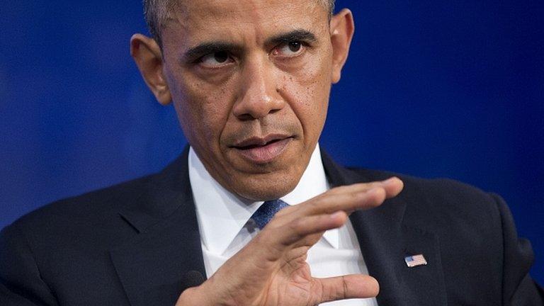 Barack Obama at Wall Street Journal CEO Council annual meeting in Washington. 19 Nov 2013