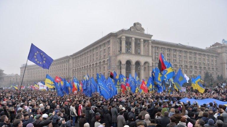 Protesters in Ukraine