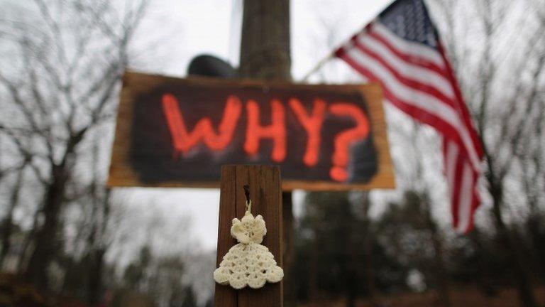 Memorial near Sandy Hook Elementary School