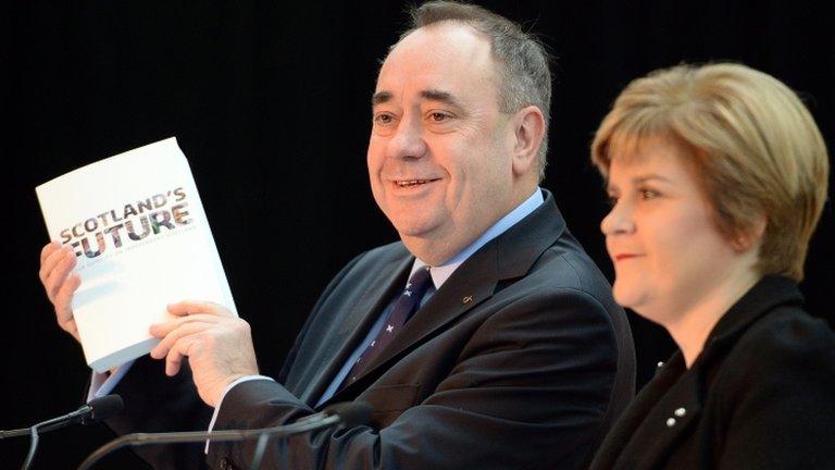 Alex Salmond and Nicola Sturgeon launch the white paper