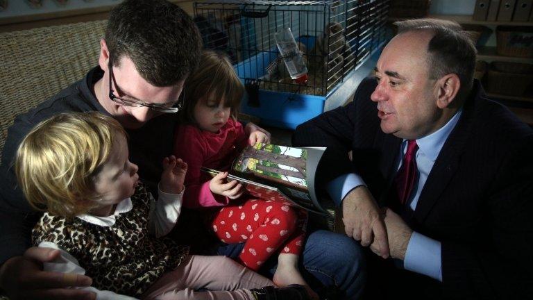 Alex Salmond visiting nursery