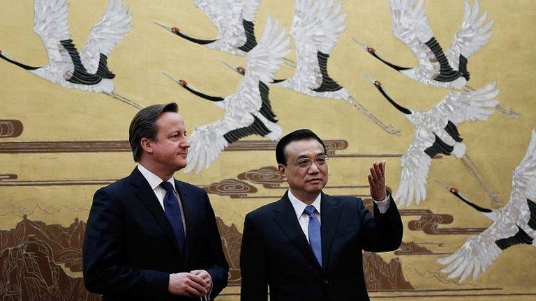 David Cameron with Chinese Premier Li Keqiang in Beijing