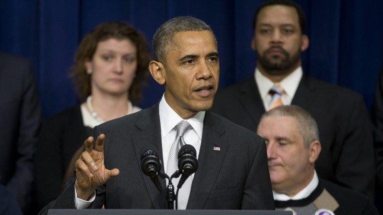 President Barack Obama spoke at the White House in Washington DC on 3 December 2013