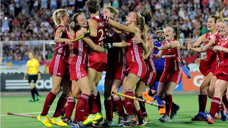 England players celebrate