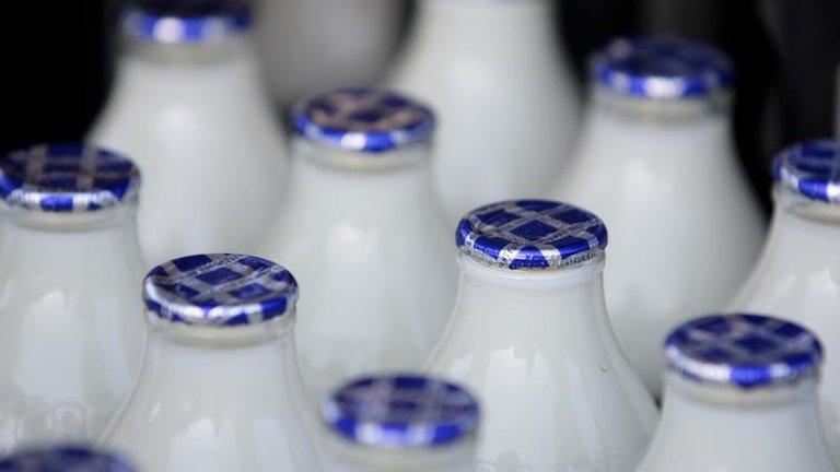 milk bottles