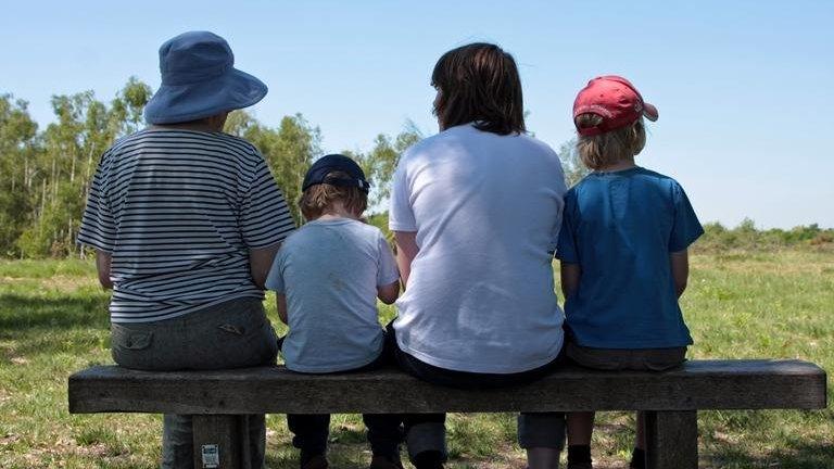 Grandmother and grandchildren