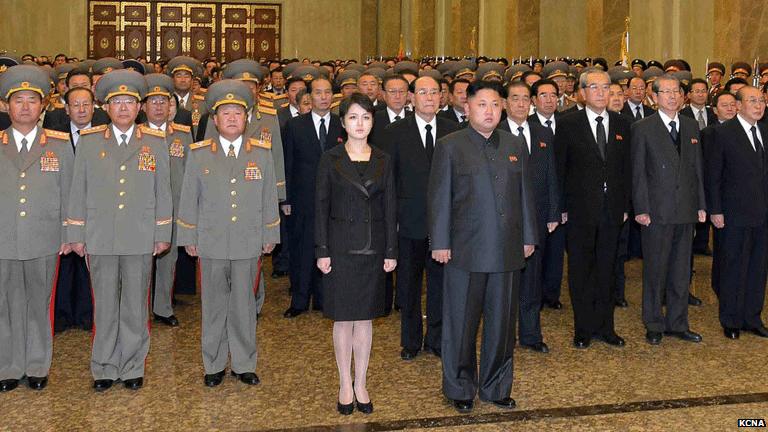 Kim Jong-un presides over memorial to mark the second anniversary of his father's death, 16 dec 2013