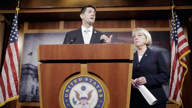 Congressman Paul Ryan (left) and Senator Patty Murray (right)