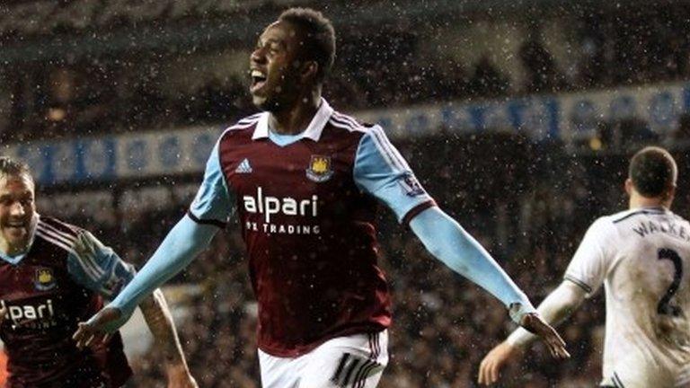 West Ham's Modibo Maiga celebrates scoring