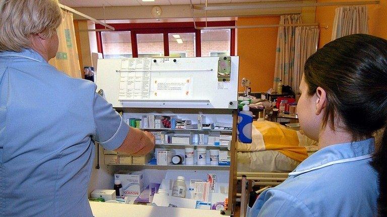 Nurses on a hospital ward