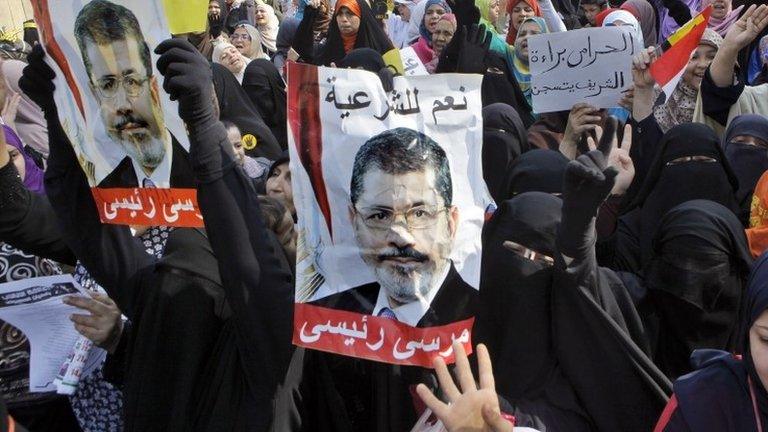 Supporters of ousted President Mohammed Morsi continue to hold demonstrations such as this one on 1 November 2013