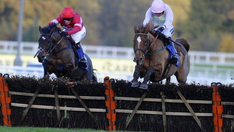 Annie Power (right) beats Zarkandar