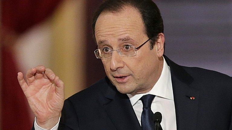 President Francois Hollande. 14 Jan 2014