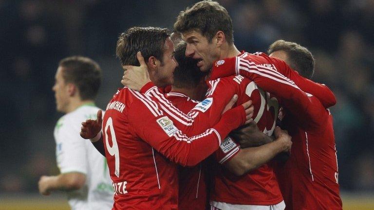 Bayern Munich players celebrate