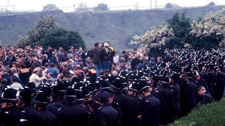 Orgreave clashes durng miner's strike