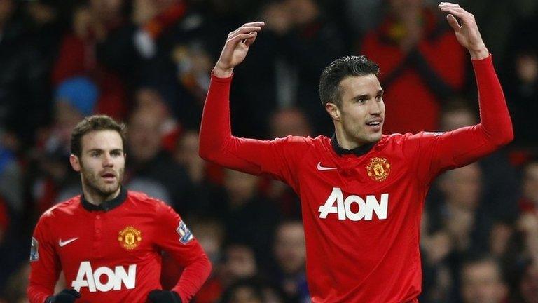 Juan Mata and Robin van Persie