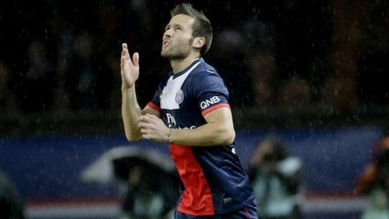 Yohan Cabaye makes his debut for PSG