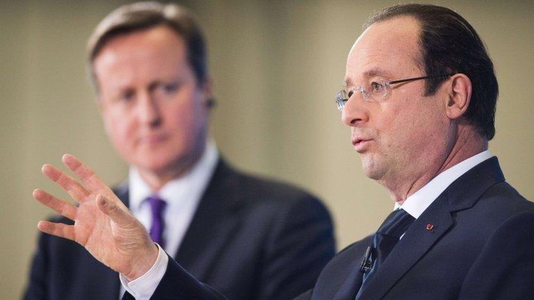 David Cameron and Francois Hollande