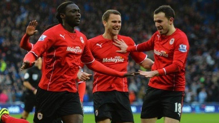 Cardiff players celebrate