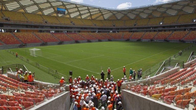 Manaus football stadium, 22 Jan 14