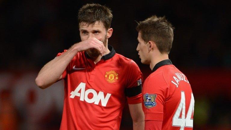 A disappointed Michael Carrick