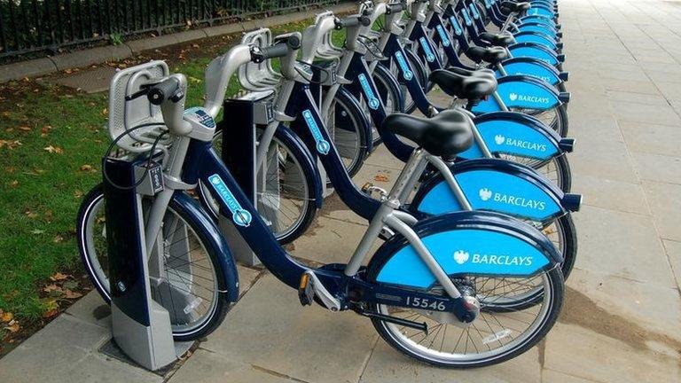 Barclays Cycle Hire docking station