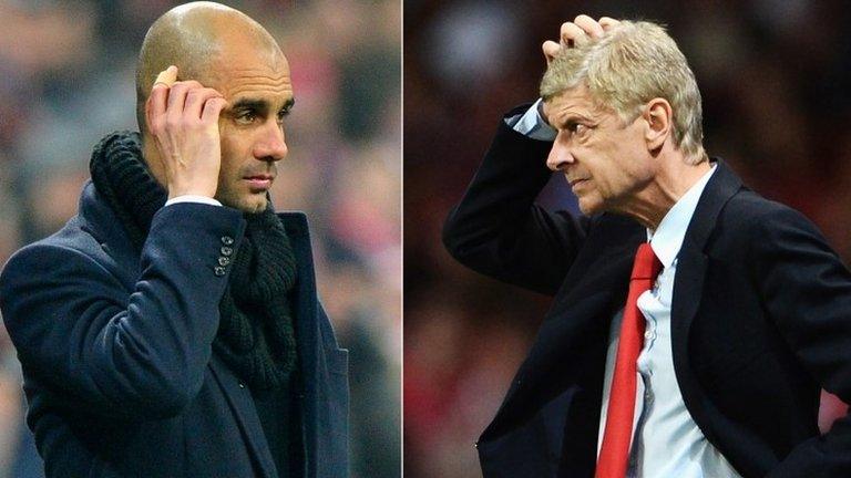 Pep Guardiola and Arsene Wenger