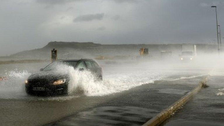 Portland Beach Road flooded