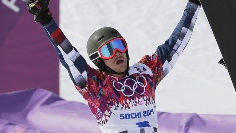 Russia's Vic Wild celebrates his gold medal