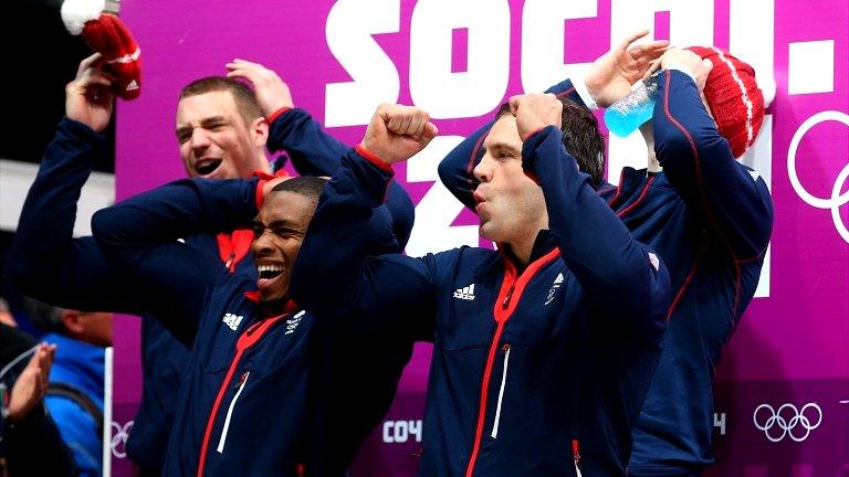 GBR 1 four-man bobsleigh team