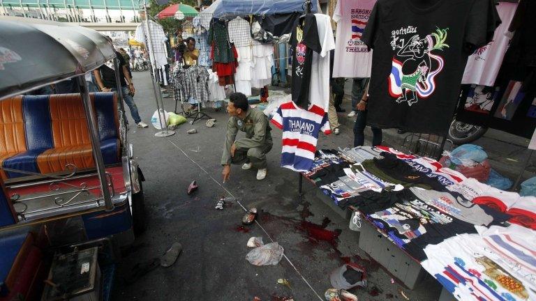 Scene of blast in Bangkok. 23 Feb 2013