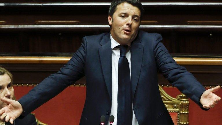 Italian PM Matteo Renzi (in the Senate 24 Feb)