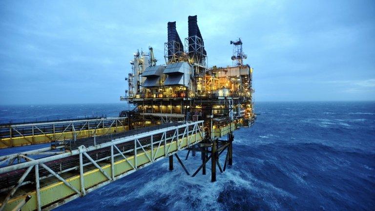 Oil platform in the North Sea