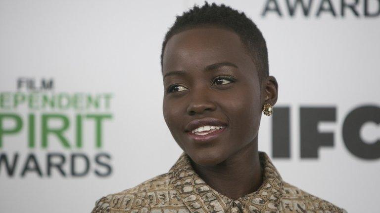 Lupita Nyong'o at the Independent Spirit Awards, Santa Monica, 1 March 2014