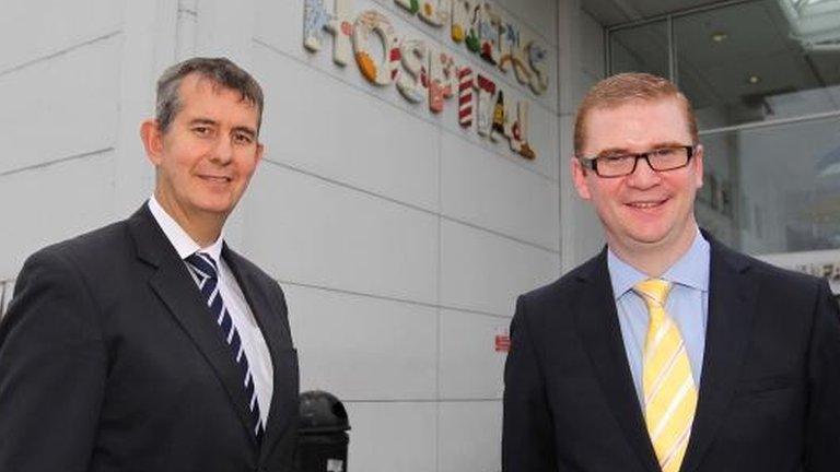 Edwin Poots and Simon Hamilton, pictured last October