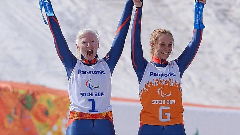 Kelly Gallagher and guide Charlotte Evans