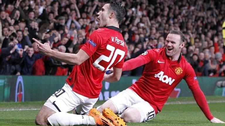 Robin van Persie and Wayne Rooney