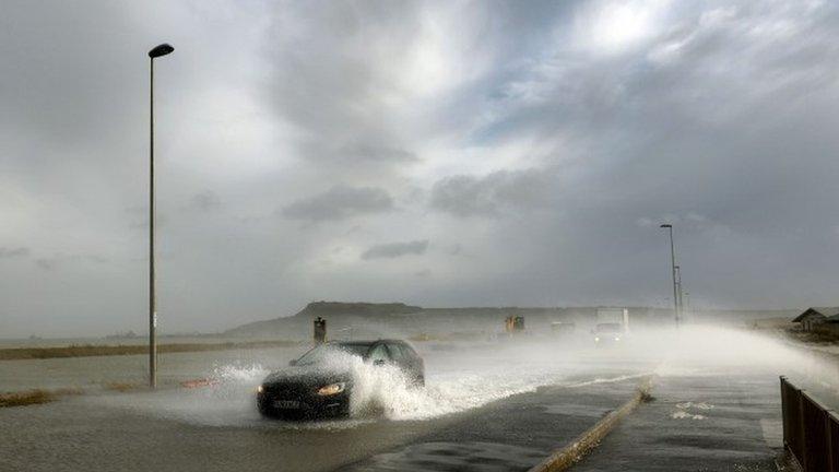 Portland Beach Road near Weymouth in Dorset