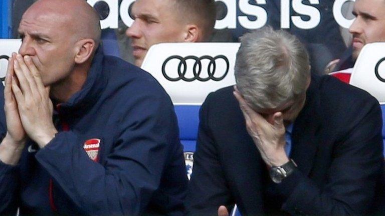 Steve Bould (left) and Arsene Wenger