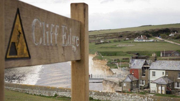 View of cottage at Birling Gap